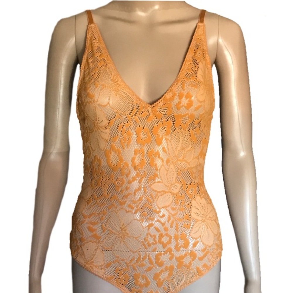 Free People Live It Up Lace Bodysuit sleeveless M